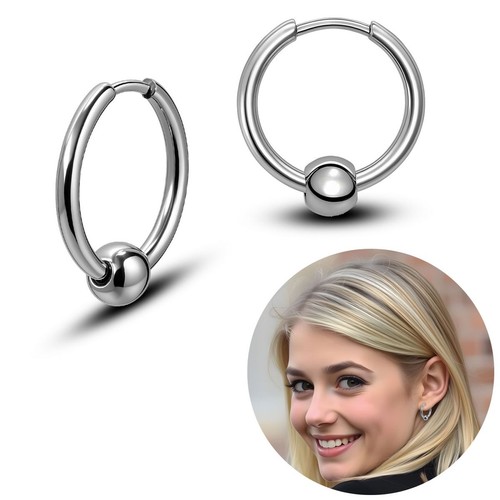Acier inox boucles oreilles - acier,
