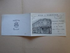 1900.Trade card publicité Aux tortues (Garand frères bd Haussmann Paris).