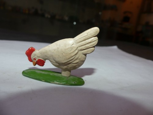 Figurine poule blanche - poule, demi