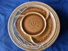 6 Assiettes barbotine à