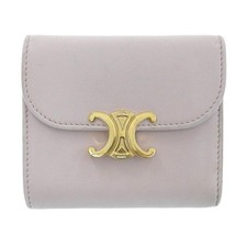 Petit portefeuille CELINE Triomphe 10D783 logo triple portefeuille cuir #005