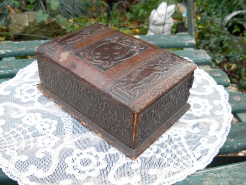 Coffret bijoux ancien bois - bijoux,