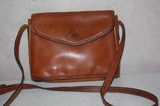 LAMARTHE Petit Sac Bandoulière Cuir vieilli Marron BE