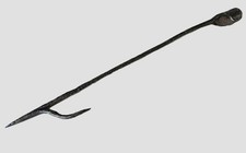 Art Populaire Outil Agricole Ancien * Crochet en Fer Forgé Martelé * Pour Déco