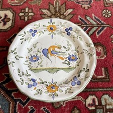 MARTRES TOLOSANE Assiette Polychrome IBIS Tête Basse Moustiers Signée JORDA TBE