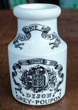Ancien Pot à Moutarde Dijon Crey Poupon Digoin Sarreguemines France/Cuisine