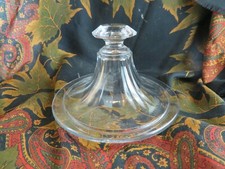 ancien grand couvercle en cristal de drageoir epoque XIXe 