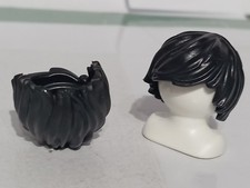PLAYMOBIL X2 PERRUQUES NOIRES