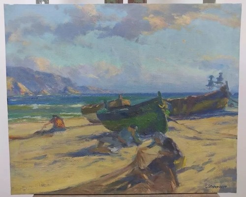 Tableau huile paysage - huile,