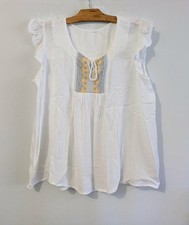 Blouse blanche et argent viscose T40 (2509071)