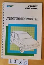 AUSTIN MG METRO PANORAMA Document interne ULTRA COMPLET 82 Pages Fr 04/1985