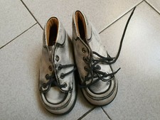 CHAUSSURES FERMEES FILLE A LACETS - GRIS - POINTURE 20 - BABYBOTTE - CUIR - TBE