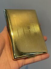 Boîte Étui Cigarettes Ancien Métal Doré 