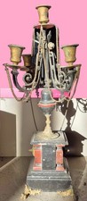 2 MAGNIFIQUES CHANDELIERS, CANDELABRE, 5 BRANCHES, BRONZE, style Napoléon III
