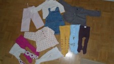 gros lot vêtements fille 12 mois 1 an collant robe gilet sergent major 