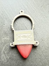Ancien Pendentif Argent Massif 925 Créateur Breloque Art deco nouveau ethnique 