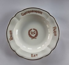 Ancien Cendrier  Porcelaine Limoges Bernardaud " Relais Gastronomique Paris Est"