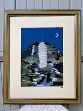 Oeuvre fait main paysage point de croix