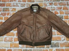 CHEVIGNON VINTAGE PILOTE VESTE EN CUIR CAPPUCCINO BRUN TAILLE XL RARE