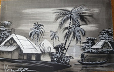 Tableau Tissé Noir Et Blanc