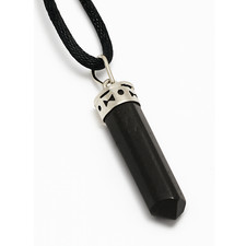 Collier pendentif tourmaline noire 3 faces cristal EMF protection pierre bijoux