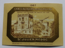 ÉTIQUETTE CHATEAU DUCRU BEAUCAILLOU 1967