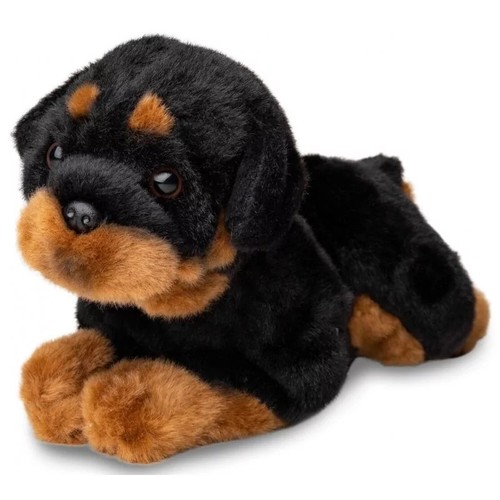 Peluche rottweiler couché - rottweiler,,