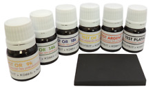 6 test testeur à tester l'or 9 14 18 24 Argent Platine + La pierre touche KD89