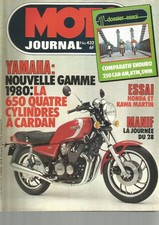 MOTO JOURNAL N°432 Nvelle GAMME YAM / KAWA ET HONDA MARTIN / COMP. 250 ENDURO