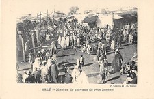 CPA MAROC SALE MANEGE DE CHEVAUX DE BOIS HASSANI (FETE FORAINE FOIRE