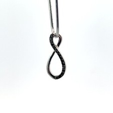 Nouveau Argent .08ct Noir Rond