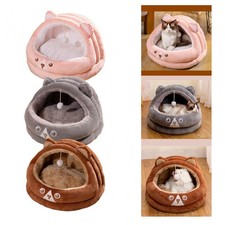 Niche pour chat semi-fermée, nid pour animal de compagnie, cabane pour chat,