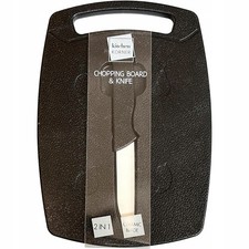 Ensemble Planche à Découper et Couteaux 2 en 1 Noir – Kitchen Korner