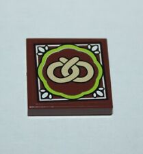 Lego RedBrown Tile 2x2 with Pretzel Pattern ref 3068bpb0628 set 10216 Rare