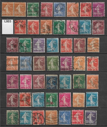 Lot timbres semeuse 1907 - timbres,