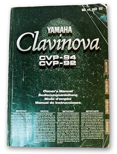 Yamaha clavinova owner - clavinova, owner's