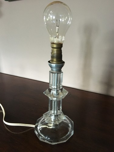 Pied lampe verre chevet - pied, de