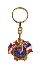 TRES RARE - Porte Clé Emaillé 1994 "Gendarmerie, Escorte Présidentielle"