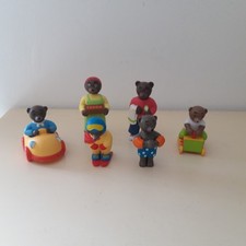 Lot 6 figurines petit ours Brun Bayard Presse Danielle Bour 1975