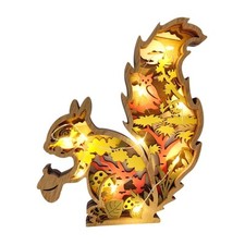 Lampe écureuil sculptée en