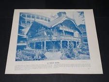 PHOTO IMPRIMEE EXPOSITION UNIVERSELLE PARIS 1900 CHALET SUISSE PONT ALEXANDRE 3