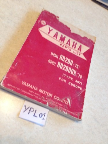 Yamaha parts list rd200 - parts,