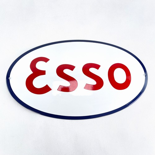 Logo esso emaille ovale - xl,