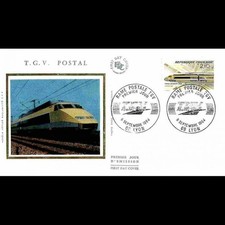 FDC soie - La rame postale TGV