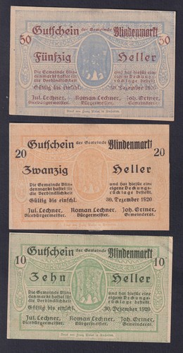 Austria notgeld blindenmarkt - austria,