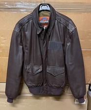 GENUINE USAF COOPER JACKET FLYERS LEATHER GOATSKIN BROWN TYPE A-2 SUPER !!! 46R