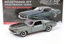 1:18 ACME 1969 Ford MUSTANG Gt Fastback Vert Sombre Agréable Car Édition
