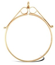 Monture En Or 9 Carats Krugerrand 33Mm Avec Décor Enroulé