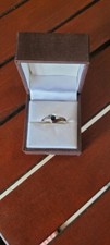 bague en argent 925/°°° pierre saphir marque altesse dim 52 + pochette cadeau