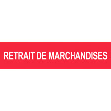 retrait de marchandises rouge (15x3.5cm) - Sticker/autocollant